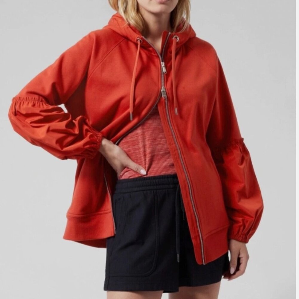 Athleta rust On my way triumph hoodie size M